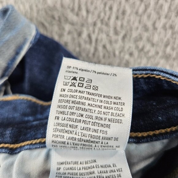 American Eagle Shorts Womens 2 Blue Denim Hi-Rise Shortie Next Level Stretch Raw - Picture 7 of 16